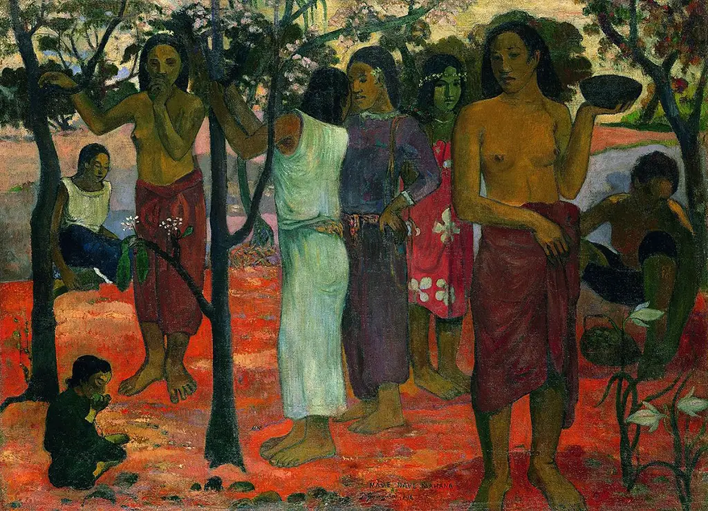 Nave Nave Mahana in Detail Paul Gauguin